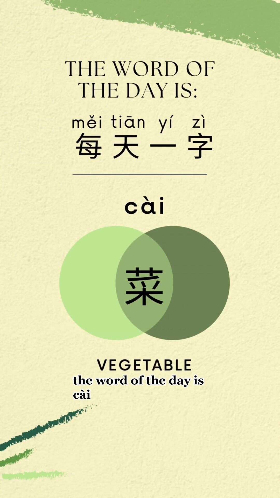 菜 cài 